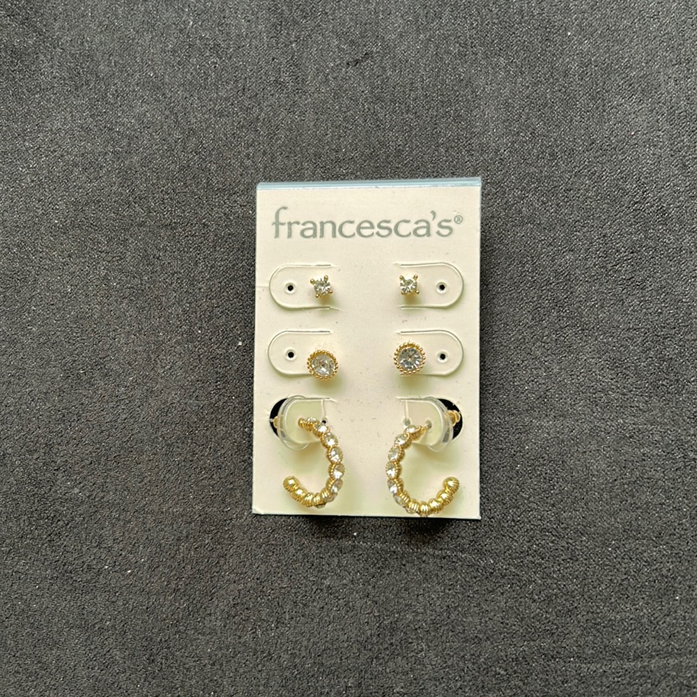 Francesca’s earrings set | one size | 3 sets of earrings